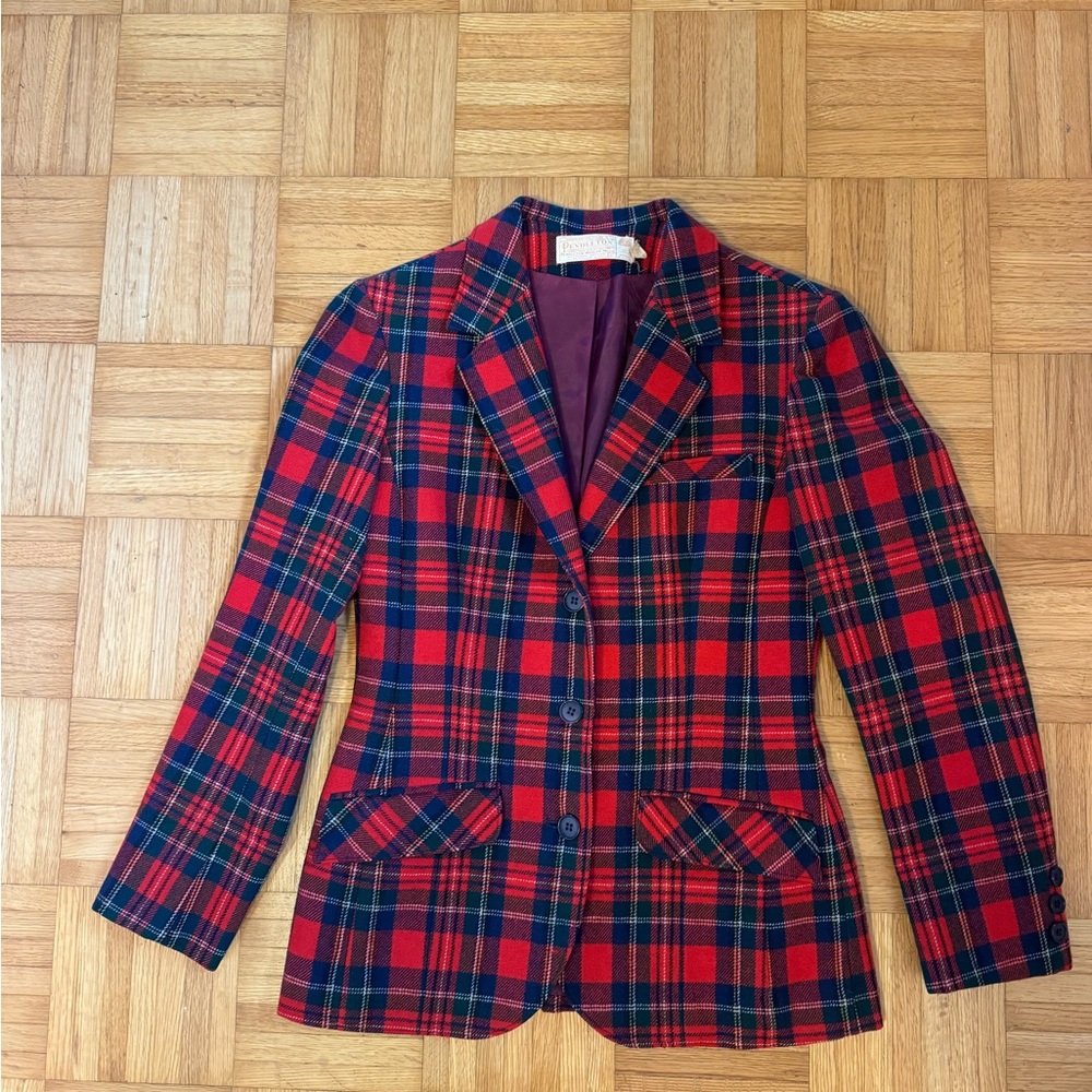 Vintage Pendleton Red Plaid Blazer